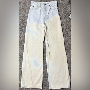 Levi’s Premium Ribcage Wide Leg Bleached Wash Jeans 28x34